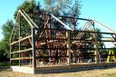 Flumerfelt Barn timber frame nearly complete